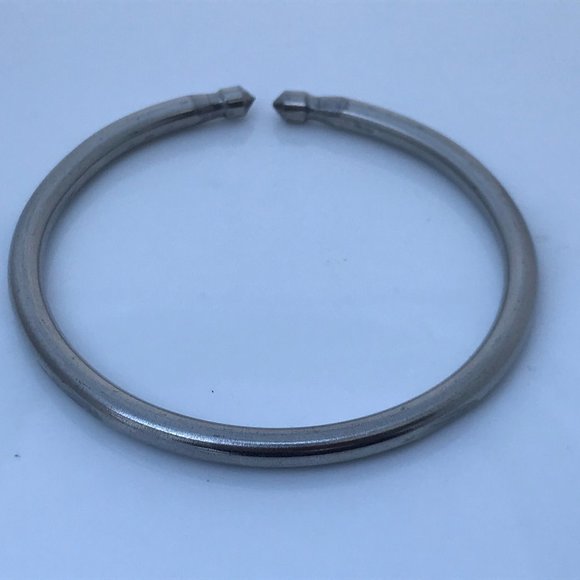 Bracelet Silver Tone Metal Wrist Band Fashion Jewe - Picture 6 of 7
